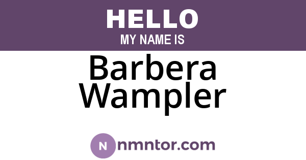 Barbera Wampler