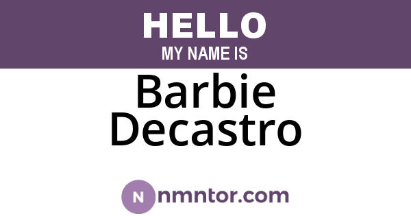 Barbie Decastro