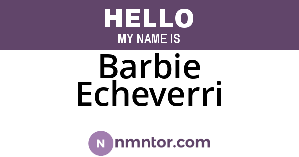 Barbie Echeverri