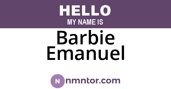 Barbie Emanuel