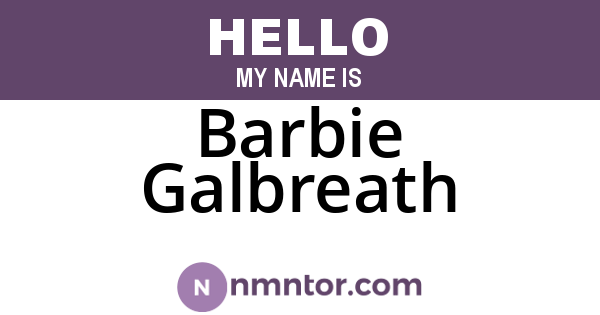 Barbie Galbreath