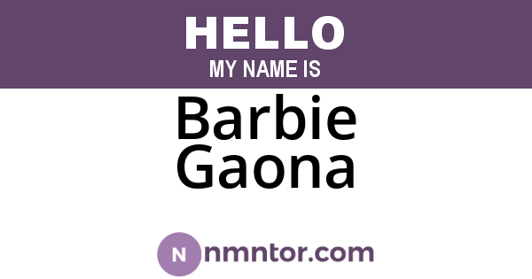 Barbie Gaona
