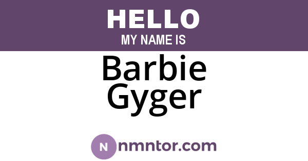 Barbie Gyger