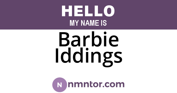 Barbie Iddings