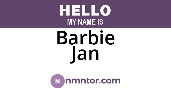 Barbie Jan