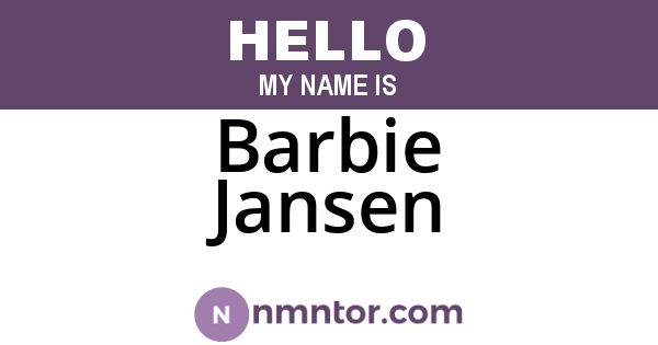Barbie Jansen
