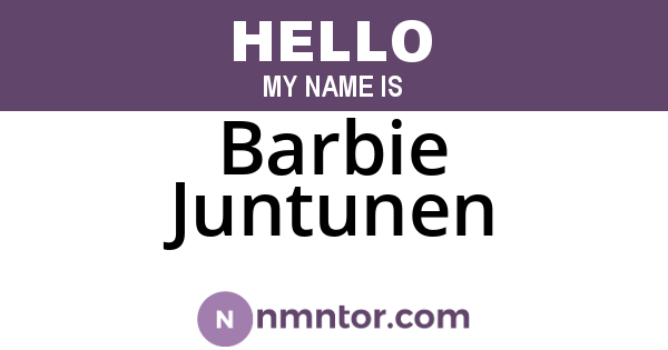 Barbie Juntunen