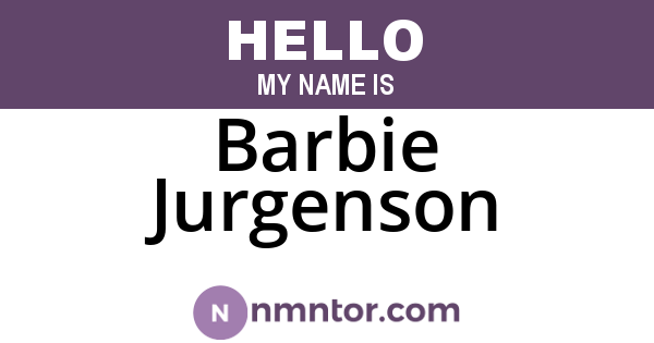 Barbie Jurgenson