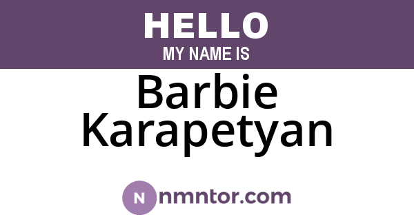 Barbie Karapetyan
