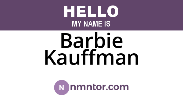 Barbie Kauffman