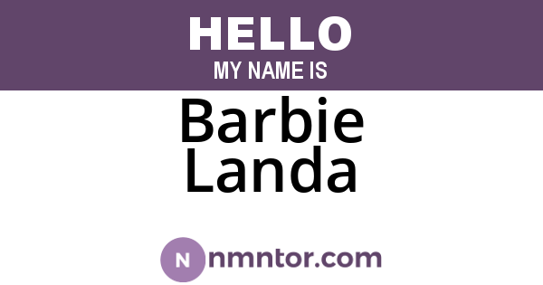 Barbie Landa