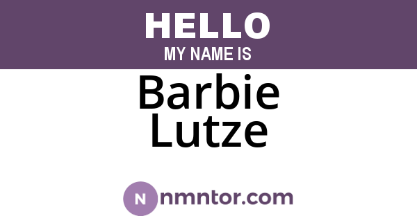 Barbie Lutze