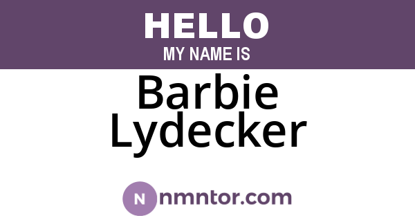 Barbie Lydecker
