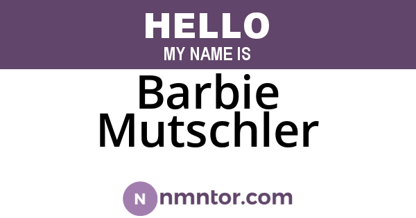 Barbie Mutschler
