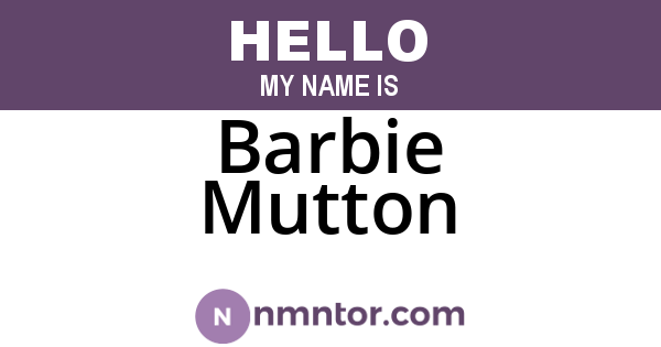 Barbie Mutton