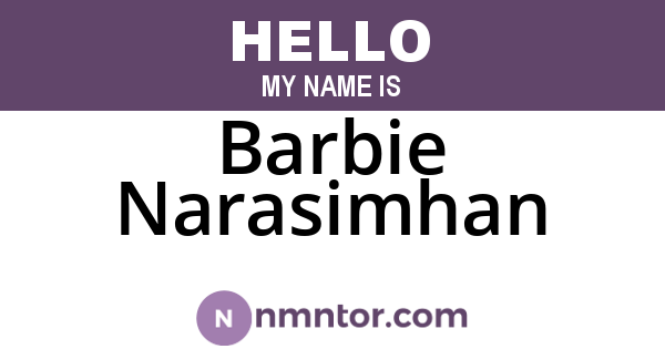 Barbie Narasimhan