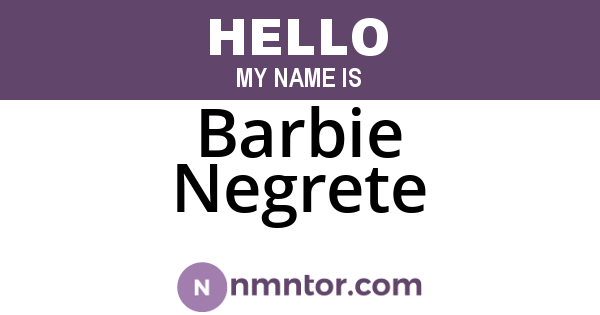 Barbie Negrete
