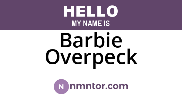 Barbie Overpeck
