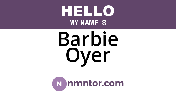 Barbie Oyer