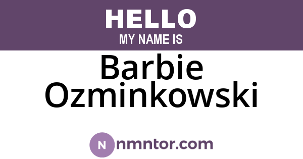 Barbie Ozminkowski