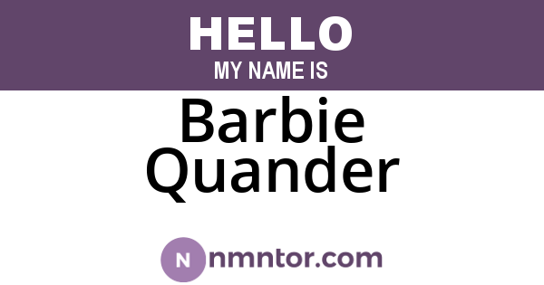 Barbie Quander