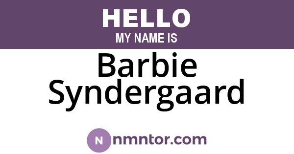 Barbie Syndergaard