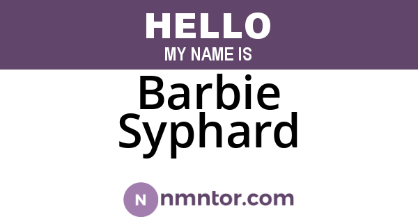 Barbie Syphard