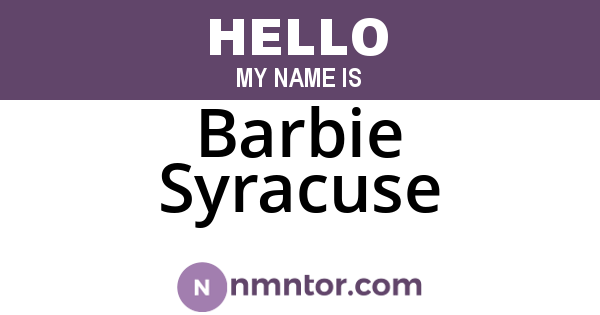 Barbie Syracuse