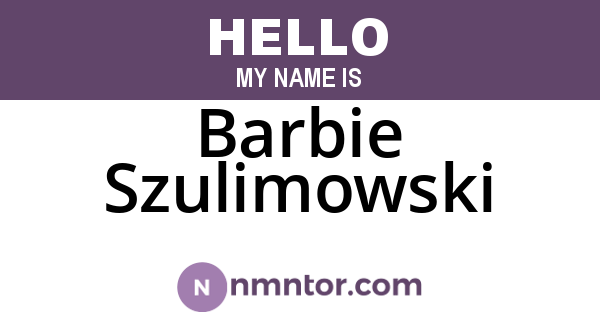 Barbie Szulimowski