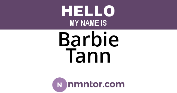 Barbie Tann