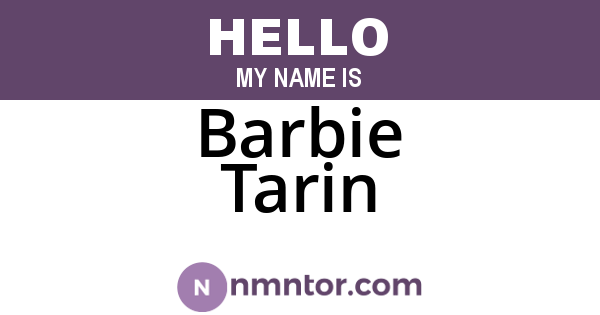 Barbie Tarin