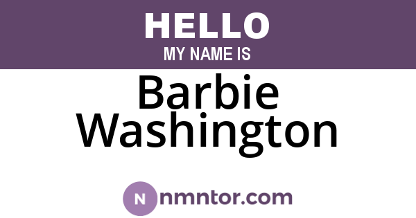 Barbie Washington