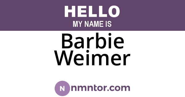 Barbie Weimer