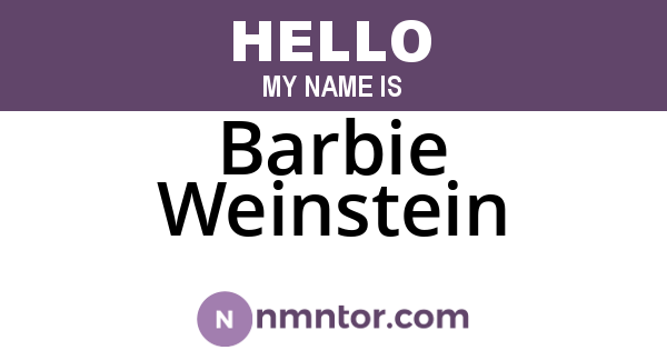 Barbie Weinstein