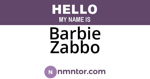 Barbie Zabbo