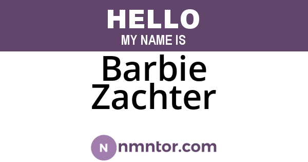 Barbie Zachter