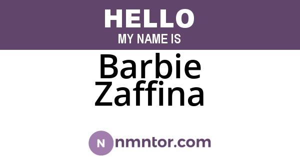 Barbie Zaffina