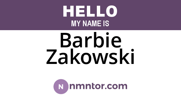 Barbie Zakowski
