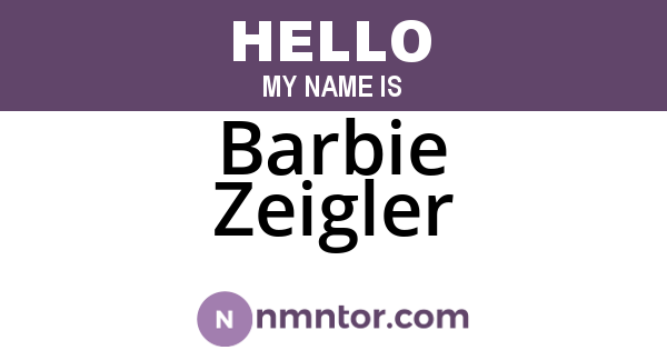 Barbie Zeigler