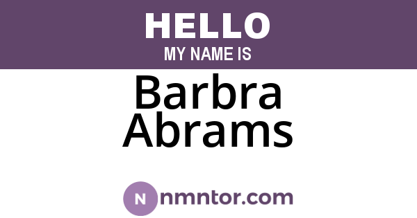 Barbra Abrams