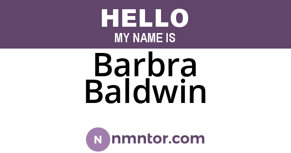 Barbra Baldwin
