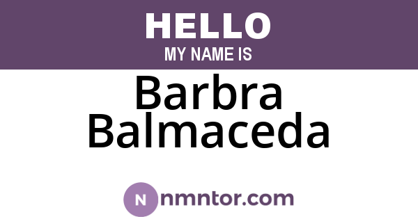 Barbra Balmaceda