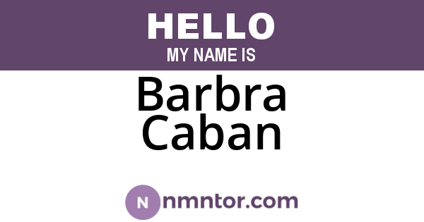Barbra Caban