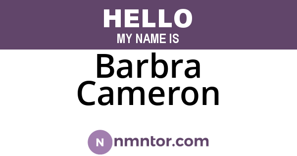 Barbra Cameron