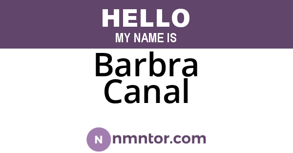 Barbra Canal