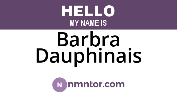 Barbra Dauphinais