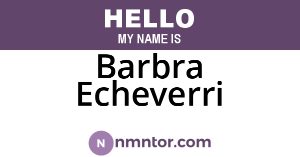 Barbra Echeverri