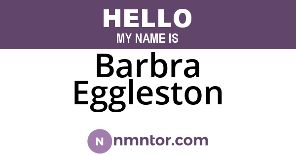 Barbra Eggleston