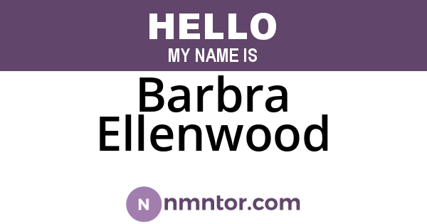 Barbra Ellenwood