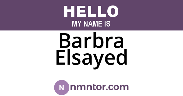 Barbra Elsayed